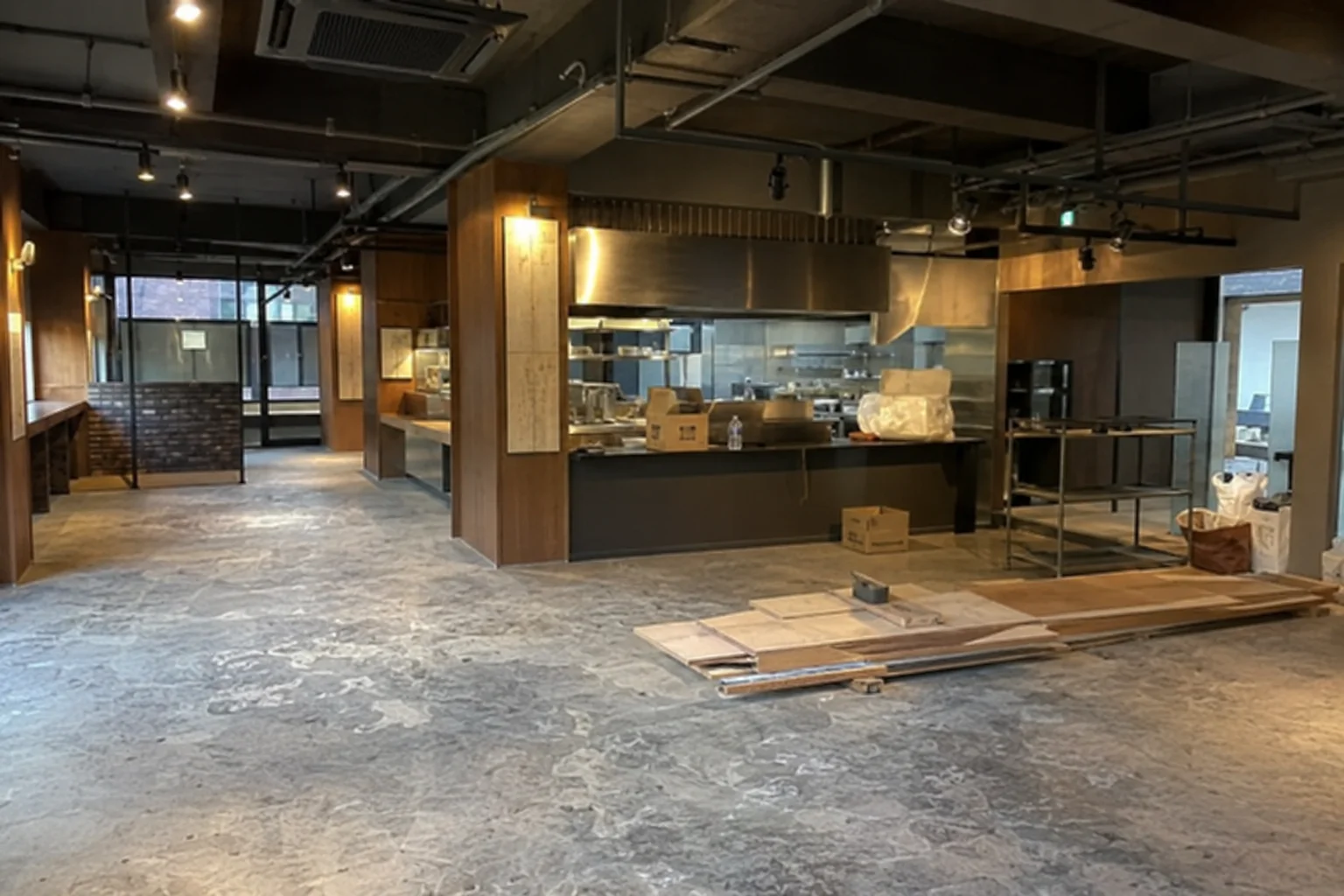 프랜차이즈 식당 오픈 전 상가 청소 현장 작업 전 준비 2